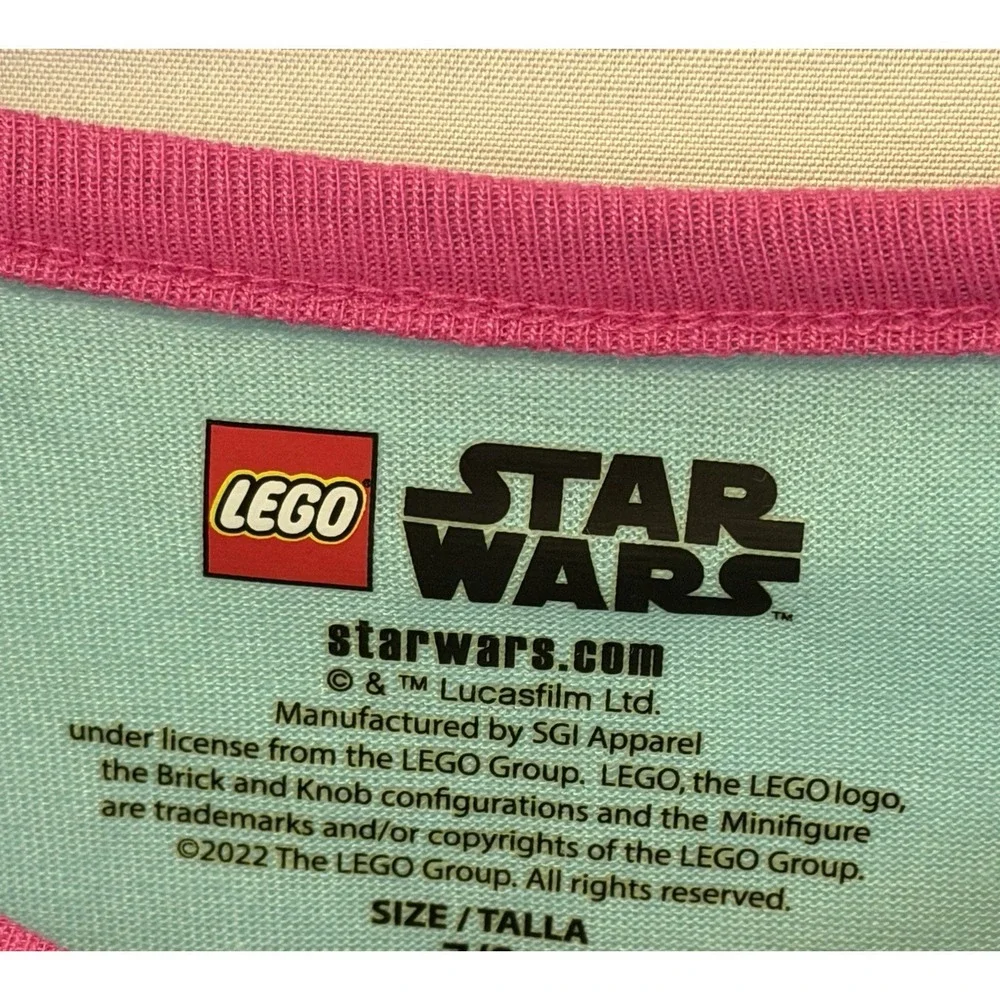 LEGO Star Wars Girls Grogu Raglan Crew Neck Cotton Graphic Pajama Nightgown NWT